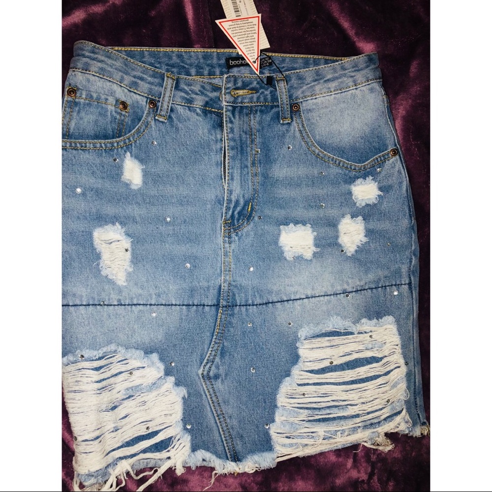 Studded Denim skirt